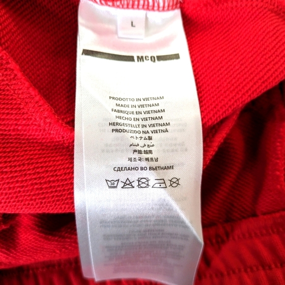 Regular Fit Metal Logo Red Sweatpants...Size Large - Picture 8 of 9